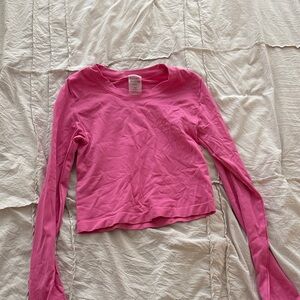 Aritzia Vibrant Pink Long Sleeve Top